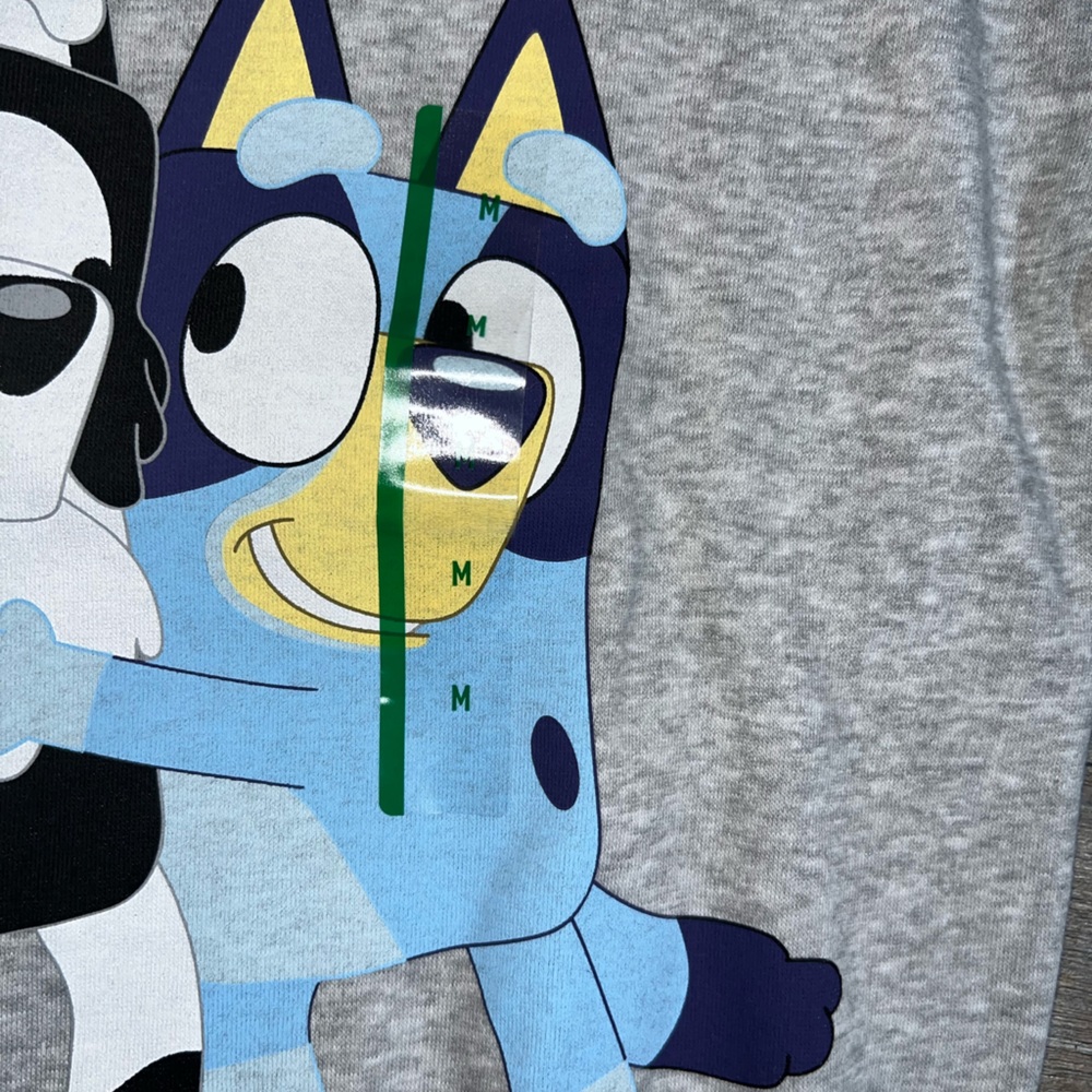 Bluey Gray Adult Women’s Sweatshirt with Cartoon Characters - Picture 5 of 5